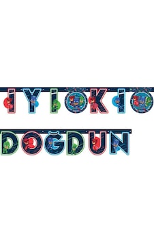 Balonevi Lisanslı Pj Masks Temalı İyi Ki Doğdun Banner Balonevi Lisanslı Pj Masks Temalı İyi Ki Doğdun Banner