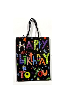 Happy Birthday Karton Hediye Poşeti 18x23cm - 2 Adet Happy Birthday Karton Hediye Poşeti 18x23cm - 2 Adet