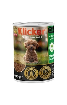 Klicker Kuzulu Yavru Köpek Konserve 400 Gr Klicker Kuzulu Yavru Köpek Konserve 400 Gr