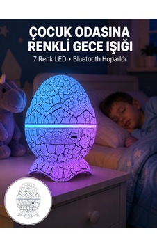 Hubrendy Tekno Dinazor Yumurta Gece Lambası Yeni Nesil AÇIK GRİ KAHVE KARIŞIMI Hubrendy Tekno Dinazor Yumurta Gece Lambası Yeni Nesil AÇIK GRİ KAHVE KARIŞIMI