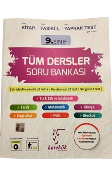 Karekök Yayınları 9. Sınıf Tüm Dersler Soru Bankası 2024 Karekök Yayınları 9. Sınıf Tüm Dersler Soru Bankası 2024
