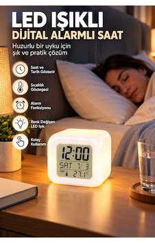 Zenvia Dekoratif Küp Saat Led Işıklı Dijital Saat Alarm Ve Sıcaklık Özellikli Znv2026 Zenvia Dekoratif Küp Saat Led Işıklı Dijital Saat Alarm Ve Sıcaklık Özellikli Znv2026