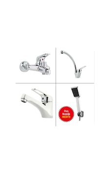 Banyo Evye Mutfak Lavabo Bataryası + Duş Seti