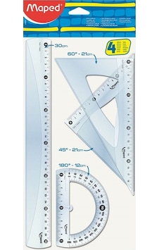 Maped Maxi Flex 4'Lü Cetvel Seti Şeffaf Maped Maxi Flex 4'Lü Cetvel Seti Şeffaf