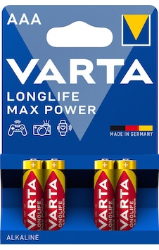 Varta Longlife Max Power Alkalin AAA İnce Kalem Pil 4'lü Varta Longlife Max Power Alkalin AAA İnce Kalem Pil 4'lü