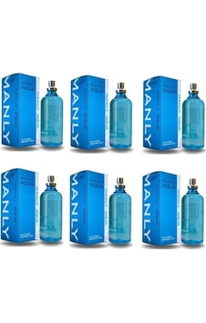 Manly Aqua Turkuaz Erkek Parfüm EDC 125 ML x 6 Manly Aqua Turkuaz Erkek Parfüm EDC 125 ML x 6
