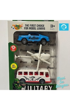 Askeri Araç Seti Araba Helikopter Ve Minibüs 3 Lü Çek Bırak Araç Set- Mavi Su Dünyası Çok Renkli Askeri Araç Seti Araba Helikopter Ve Minibüs 3 Lü Çek Bırak Araç Set- Mavi Su Dünyası Çok Renkli