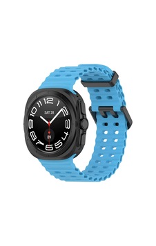Samsung Galaxy Watch Ultra 47mm Uyumlu Zore Krd-118 Tırtıklı Tasarım Silikon Kordon Mavi Samsung Galaxy Watch Ultra 47mm Uyumlu Zore Krd-118 Tırtıklı Tasarım Silikon Kordon Mavi