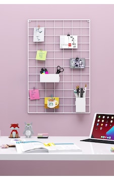 40x60 Metal Fotoğraf Askısı Tel Pano Beyaz 4 Adet Mini Mandal 2 Adet Kıskaç Hediyelidir.