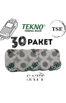 Tekno Rulo Yazarkasa Pos Rulosu 56x14 Mm 30 Paket 300'li Rulo Tekno Rulo Yazarkasa Pos Rulosu 56x14 Mm 30 Paket 300'li Rulo