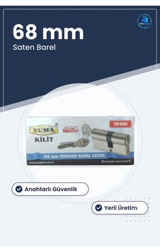 Cerman Barel 68 Mm Saten Kilit Silindiri Kapı Kilidi Ev Ofis Güve Cerman Barel 68 Mm Saten Kilit Silindiri Kapı Kilidi Ev Ofis Güve