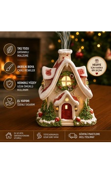 Yılbaşı Karlı Ev 10 cm Yılbaşı Karlı Ev 10 cm