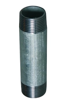 Galvanizli Boru Tesisat Uzatma Bağlantı Elemanı Pasolu 1 İnç 20 Cm