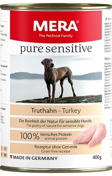 Mera Pure Sensitive Adult Hindili Yetişkin Köpek Konservesi 400 G Mera Pure Sensitive Adult Hindili Yetişkin Köpek Konservesi 400 G