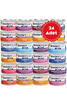 Gimcat Shinycat Jelly Jöle İçinde Karışık Kedi Konserve Maması 70grx24 Adet