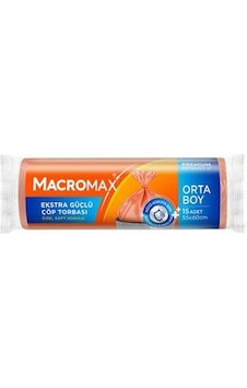 4 Adet Macromax Extra Güçlü Çöp Torbası Orta Boy 15'li 4 Adet Macromax Extra Güçlü Çöp Torbası Orta Boy 15'li
