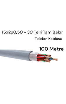 Kablo Türk 15x2x0,50 - 30 Telli Tam Bakır Telefon Kablosu 100 Metre Kablo Türk 15x2x0,50 - 30 Telli Tam Bakır Telefon Kablosu 100 Metre
