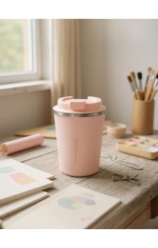 Pinkah Paslanmaz Çelik Kahve Termos Bardak Matara 350 Ml Pembe Renk Pkh-pj-3548-l Pembe