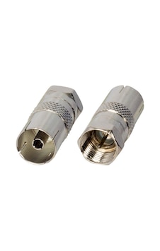 F Konnektör Erkek 60 Ohm Dişi Çevirici Metal Konnektör F Konnektör Erkek 60 Ohm Dişi Çevirici Metal Konnektör