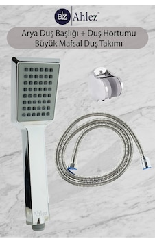 Novahub Arya Duş Başlığı + Duş Hortumu +mafsal Duş Takımı Duş Seti Krom Krom