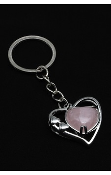Pembe Kuvars Doğal Taş Anahtarlık - Anh-0182 Pembe Kuvars Doğal Taş Anahtarlık - Anh-0182