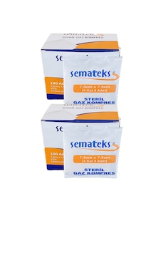 Semateks Steril Kompres Sapanç 7,5cm X7,5cm 100 Adet 2 Ku...