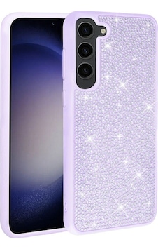 Galaxy S23 Plus Kılıf Parlak Taşlı Tasarım Zore Ston Kapak Lila Galaxy S23 Plus Kılıf Parlak Taşlı Tasarım Zore Ston Kapak Lila