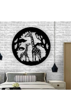 Siyah Ahşap Zürafa 50cm X 50cm Tablo Duvar Dekoru 3mm Mdf Lazer Kesim Siyah Ahşap Zürafa 50cm X 50cm Tablo Duvar Dekoru 3mm Mdf Lazer Kesim