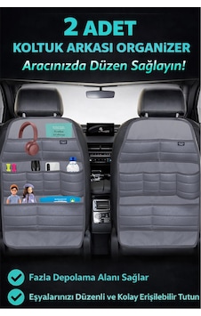 Bod Ecolux Serisi Araba Oto Koltuk Arkası Eşya Düzenleyici Araç İçi Organizer 2'li Set M Bod Ecolux Serisi Araba Oto Koltuk Arkası Eşya Düzenleyici Araç İçi Organizer 2'li Set M