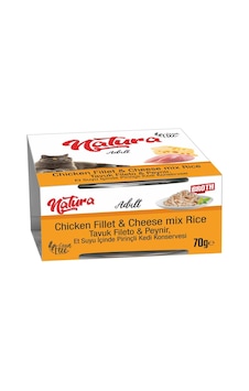 Natura Tavuk Fileto Ve Peynirli Yetişkin Kedi Konservesi 70 Gr Natura Tavuk Fileto Ve Peynirli Yetişkin Kedi Konservesi 70 Gr