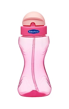 Babytime Bt501 Renkli Pipetli Bardak - Pembe