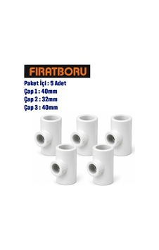 Fırat 40mm 32mm 40mm İnegal Te, 40 32 40 İnegal Te, 5 Adet, 7b42403240
