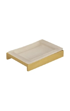 Çelik Banyo Kumru Set Üstü Camlı Sabunluk Altın Renkli Çelik Banyo Kumru Set Üstü Camlı Sabunluk Altın Renkli