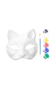 3d Baskı Boyanabilir Kedi Maskesi 6 Lı Boya Ve Fırça Dahil Diğer
