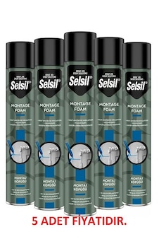 Selsil Montaj Köpüğü 5 Adet 750 Ml Selsil Montaj Köpüğü 5 Adet 750 Ml