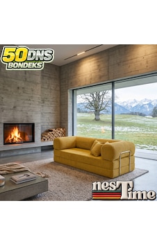 Nestime 200x100 Comfortnest Kanepe / Aktivite Koltuğu / Yatak 50 Dns Dayanıklı Orta Sert Sünger, Çıkarılabilir Kılıf, Pati Dostu Fitilli Kadife Kumaş Hardal Nestime 200x100 Comfortnest Kanepe / Aktivite Koltuğu / Yatak 50 Dns Dayanıklı Orta Sert Sünger, Çıkarılabilir Kılıf, Pati Dostu Fitilli Kadife Kumaş Hardal