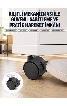 Kilitli Mini Tekerlek Ayak 4 Cm 4 Lü Set Cmayak-6-93d57 Diğer Kilitli Mini Tekerlek Ayak 4 Cm 4 Lü Set Cmayak-6-93d57 Diğer