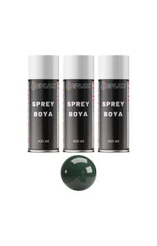 3 Adet Ral 6005 Koyu Çit Yeşili Sprey Boya 400 Ml.