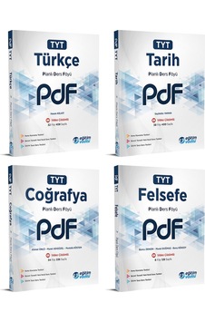 Eğitim Vadisi Tyt Türkçe + Tarih + Coğrafya + Felsefe Pdf Seti 4 Kitap 2023 Eğitim Vadisi Tyt Türkçe + Tarih + Coğrafya + Felsefe Pdf Seti 4 Kitap 2023