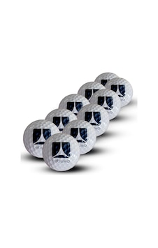 Rebuwo Kauçuk Çekirdekli Surlyn Kaplama Golf Topu 13 Cm Çevre Ø 4,1 Cm 10 Adet Beyaz