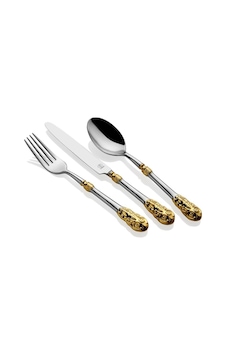 Sola Swiss Bohemia Gold 84 Parça Çatal Kaşık Bıçak Seti Altın
