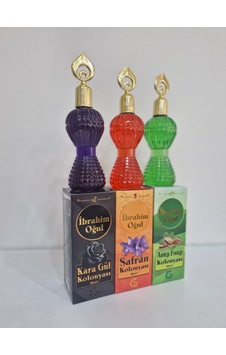 Özel Seri 3'lü Karma Kolonya Seti Kara Gül - Safran - Antep Fıstığı - Hediyelik Şişe 3x200 Ml Özel Seri 3'lü Karma Kolonya Seti Kara Gül - Safran - Antep Fıstığı - Hediyelik Şişe 3x200 Ml
