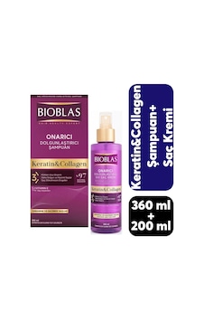 Bioblas Şampuan 360 Ml + Sıvı Saç Kremi 200 Ml Keratin & Collagen Tüm Saçlar Bioblas Şampuan 360 Ml + Sıvı Saç Kremi 200 Ml Keratin & Collagen Tüm Saçlar