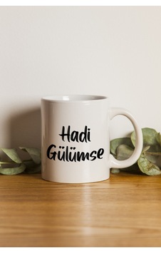 Porselen - Iqra - Hadi Gülümse Motto Kupa Bardak. . Beyaz Porselen - Iqra - Hadi Gülümse Motto Kupa Bardak. . Beyaz