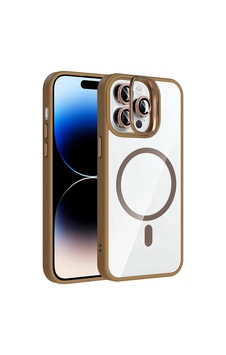 Apple Uyumlu iPhone 14 Pro Max Kılıf Standlı Ve Kamera Lens li M-safe Şarj Özellikli Zore Etro Kapak Desert Titanyum Apple Uyumlu iPhone 14 Pro Max Kılıf Standlı Ve Kamera Lens li M-safe Şarj Özellikli Zore Etro Kapak Desert Titanyum