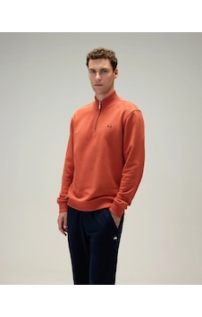 Ellesse Erkek Yarım Fermuarlı Sweat Kiremit Ellesse Erkek Yarım Fermuarlı Sweat Kiremit