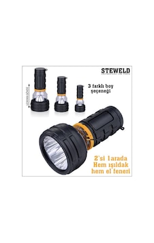 Steweld 986A Çift Fonksiyonlu Led El Feneri Ve Işıldak 88X40Mm Siyah Steweld 986A Çift Fonksiyonlu Led El Feneri Ve Işıldak 88X40Mm Siyah