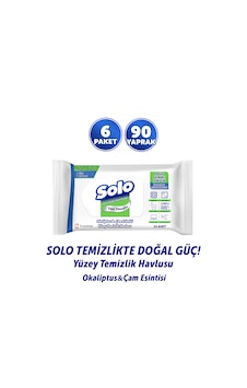 Solo Doğal Güç Okaliptus&çam Esintisi Seyahat Boy Yüzey Temizlik Havlusu 6'lı 90 Yaprak Beyaz Solo Doğal Güç Okaliptus&çam Esintisi Seyahat Boy Yüzey Temizlik Havlusu 6'lı 90 Yaprak Beyaz