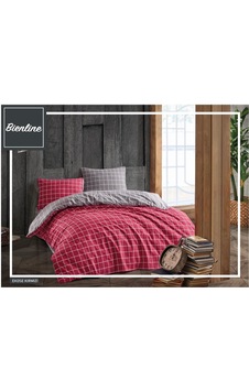 Komfort Home Tek Kişilik Ranforce Nevresim Takımı / Ekose Kırmız Komfort Home Tek Kişilik Ranforce Nevresim Takımı / Ekose Kırmız