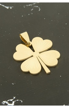 Yonca Çelik Kolye Ucu 2,5 Cm - Sarı Çok Renkli Yonca Çelik Kolye Ucu 2,5 Cm - Sarı Çok Renkli